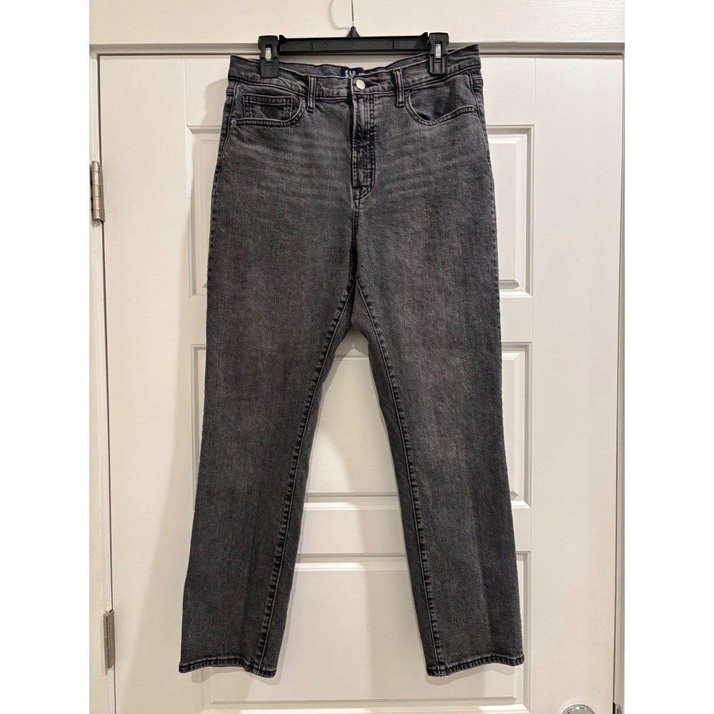 Gap High Rise Vintage Slim Jeans Womens 12/31R Washed Black Denim Pants
